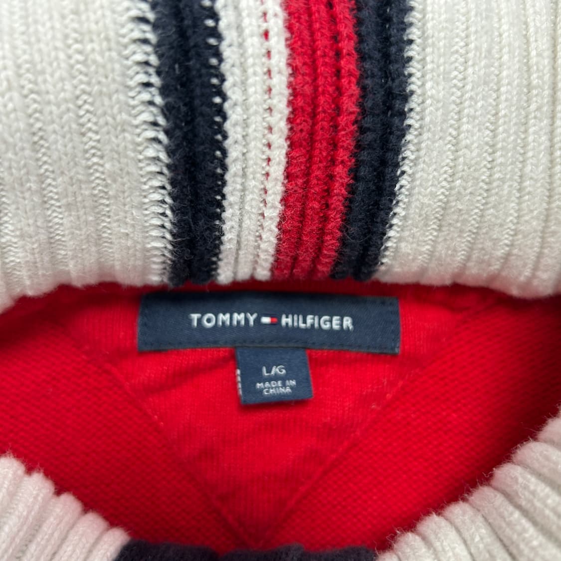 타미힐피거 플래그 니트집업(L) 상품이미지2