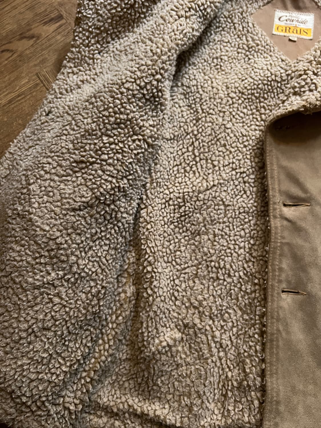 [L]90's USA 빈티지 랜치웨어 쉐르파 스웨이드 코트 상품이미지7