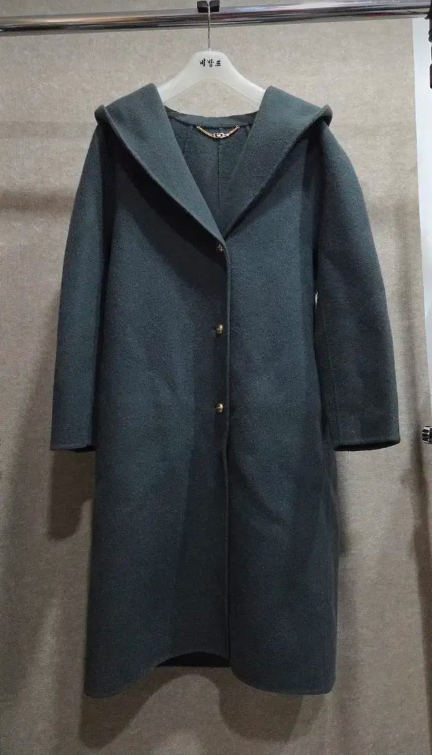 여성 66size 시스템 울 혼방 후드 코트 상품이미지1