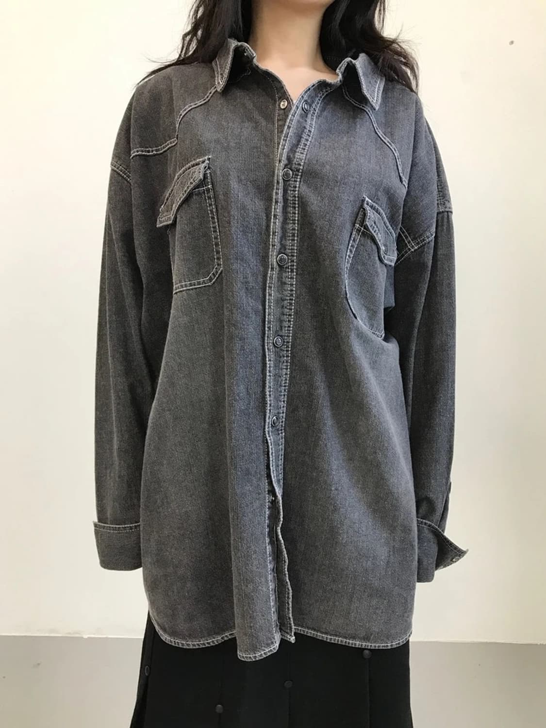 jpn gray cotton shirt 상품이미지1