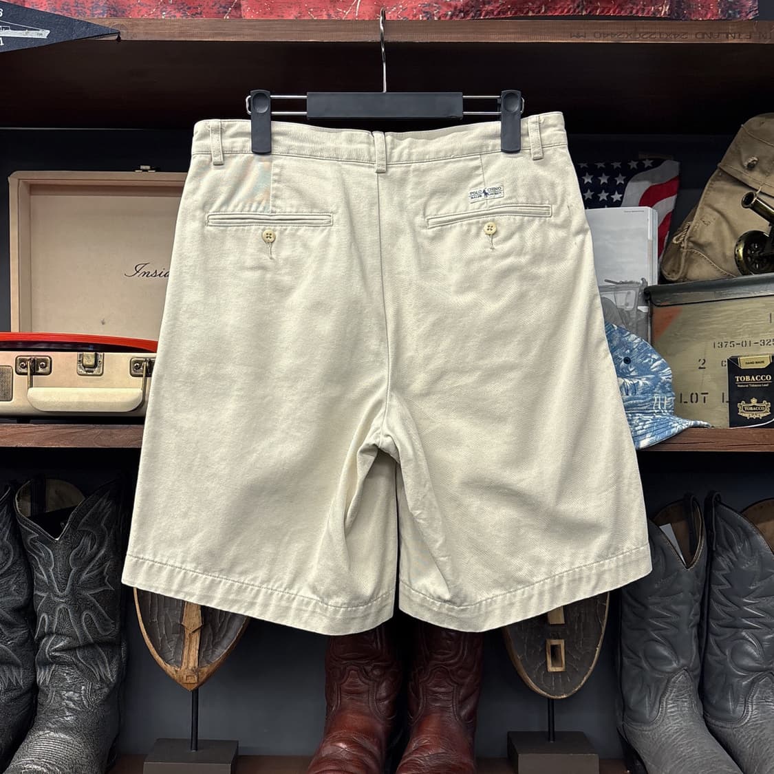 90s 폴로 랄프로렌 투턱 플리츠 테일러 쇼츠 치노팬츠 N1106   상품이미지2