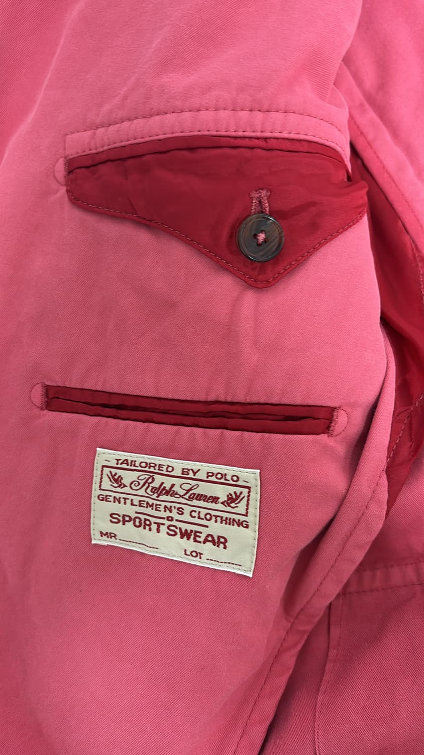 폴로 랄프로렌 핑크 콤비 코튼 스포츠 블레 이저 자켓 상품이미지4