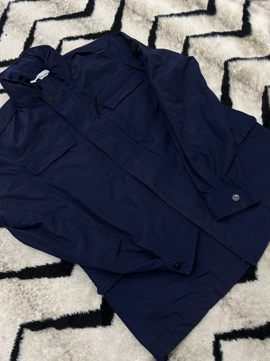 [M]스톤아일랜드 필드 바람막이/네이비/하자 상품이미지3