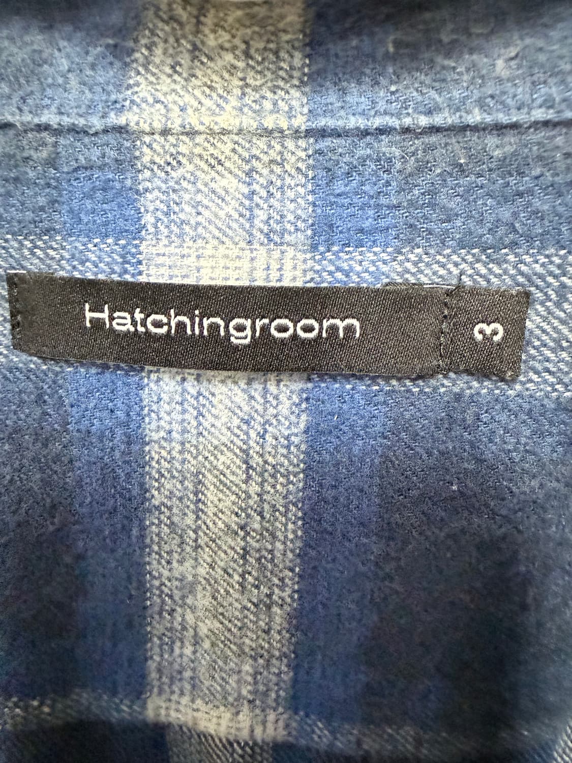 Hatchingroom shirt dyed check blue 상품이미지3