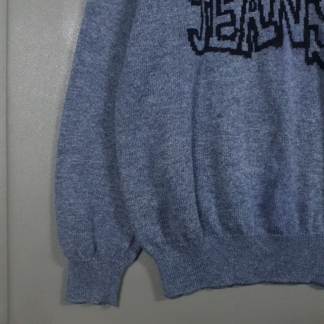 실측 XL 아이스버그 빅로고 퓨어 버진울 터틀넥 니트 스웨터 울마크 인증 상품이미지3