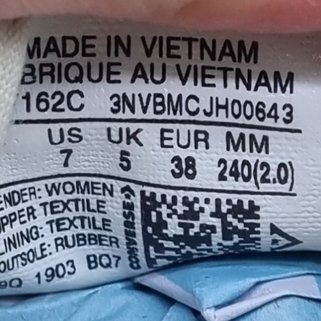 컨버스 발레레이스 여성 스니커즈 240 상품이미지6