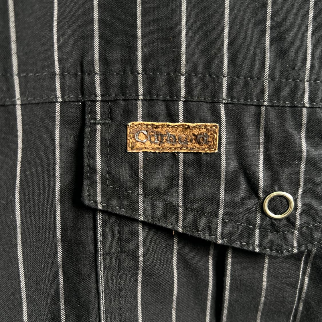 Carhartt 칼하트 블랙 스트라이프 반팔 셔츠 L 상품이미지8