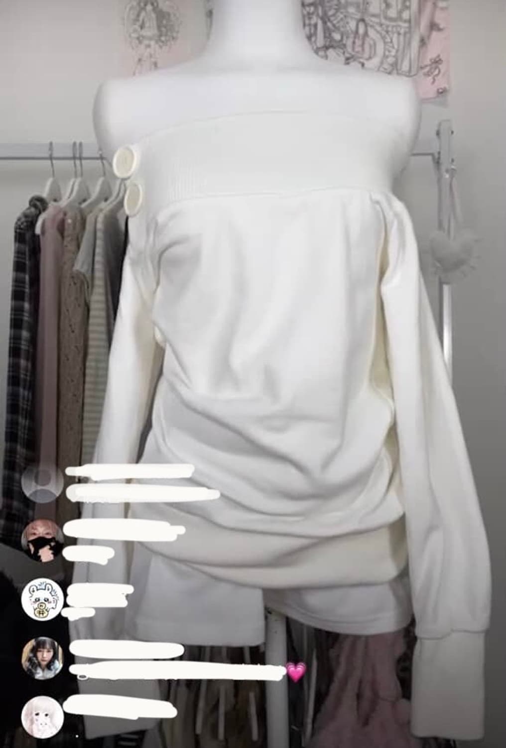 진리빈티지 화이트 오프숄더 상품이미지2