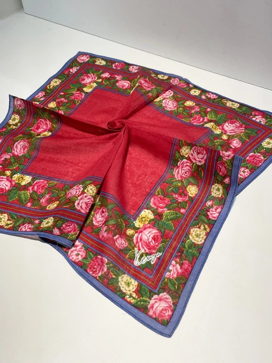 겐조 00s 재팬 플라워 패턴 쁘띠 손수건 A1465 상품이미지2