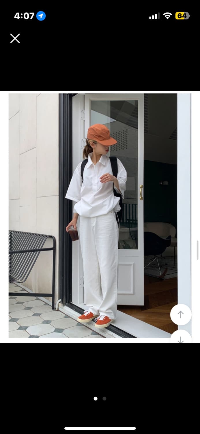 릿킴 화이트 팬츠 상품이미지1