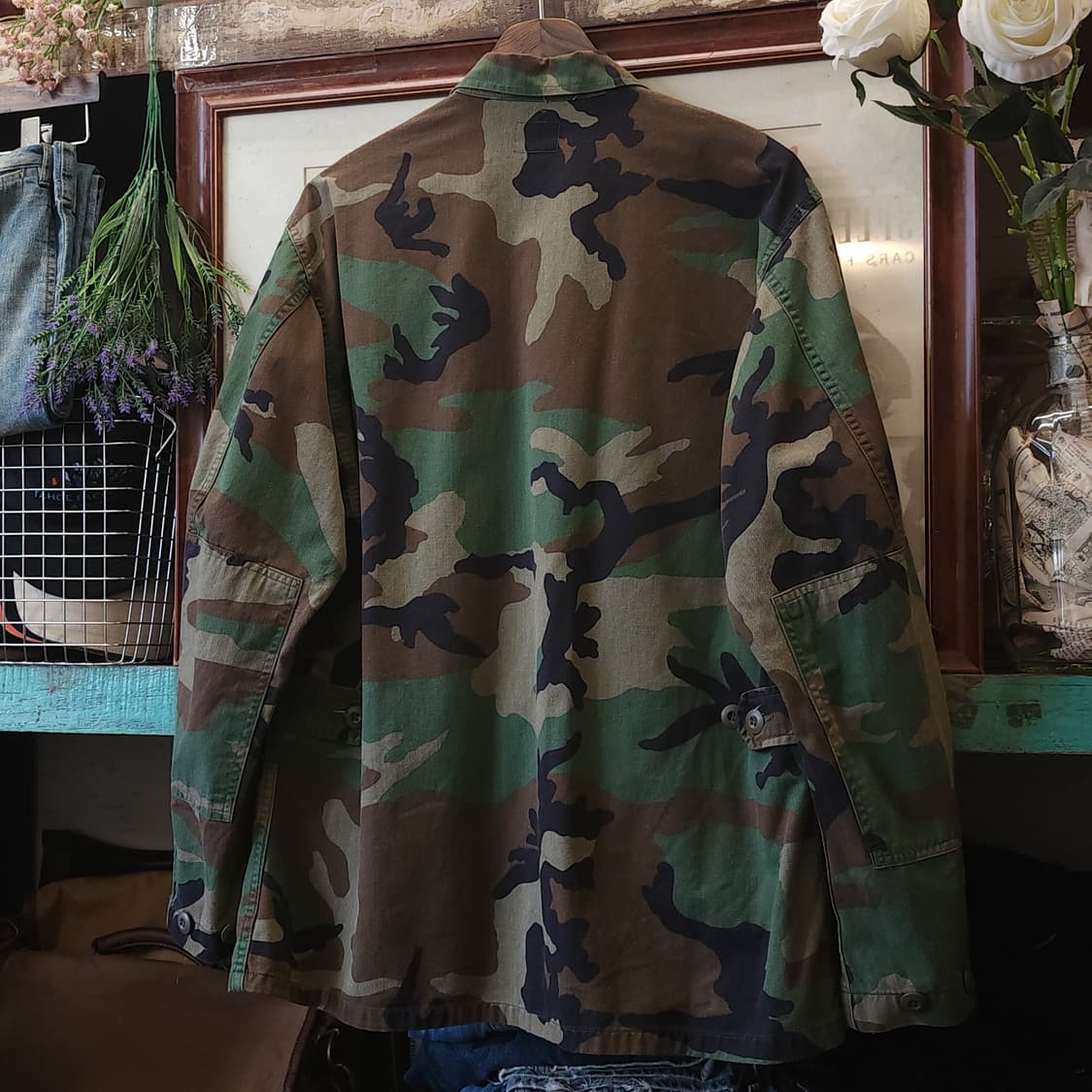 90s 미군 우드랜드 카모셔츠 BDU 미디움 레귤러 상품이미지4
