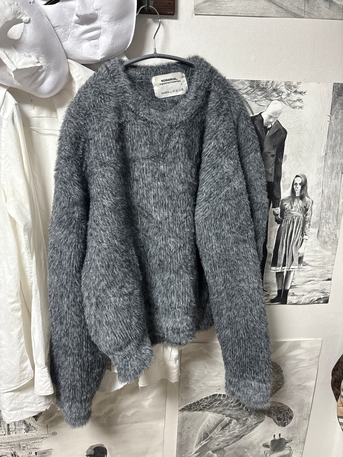 노매뉴얼 헤어리 니트 상품이미지1