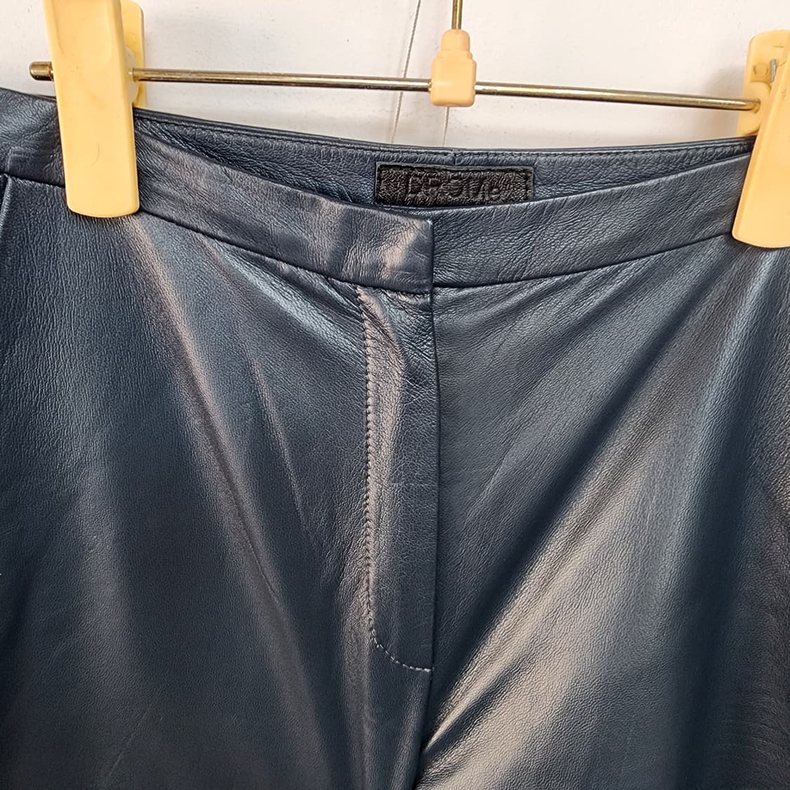 DROME 옆프릴 네이비 가죽 바지 사이드 디테일 팬츠 상품이미지3