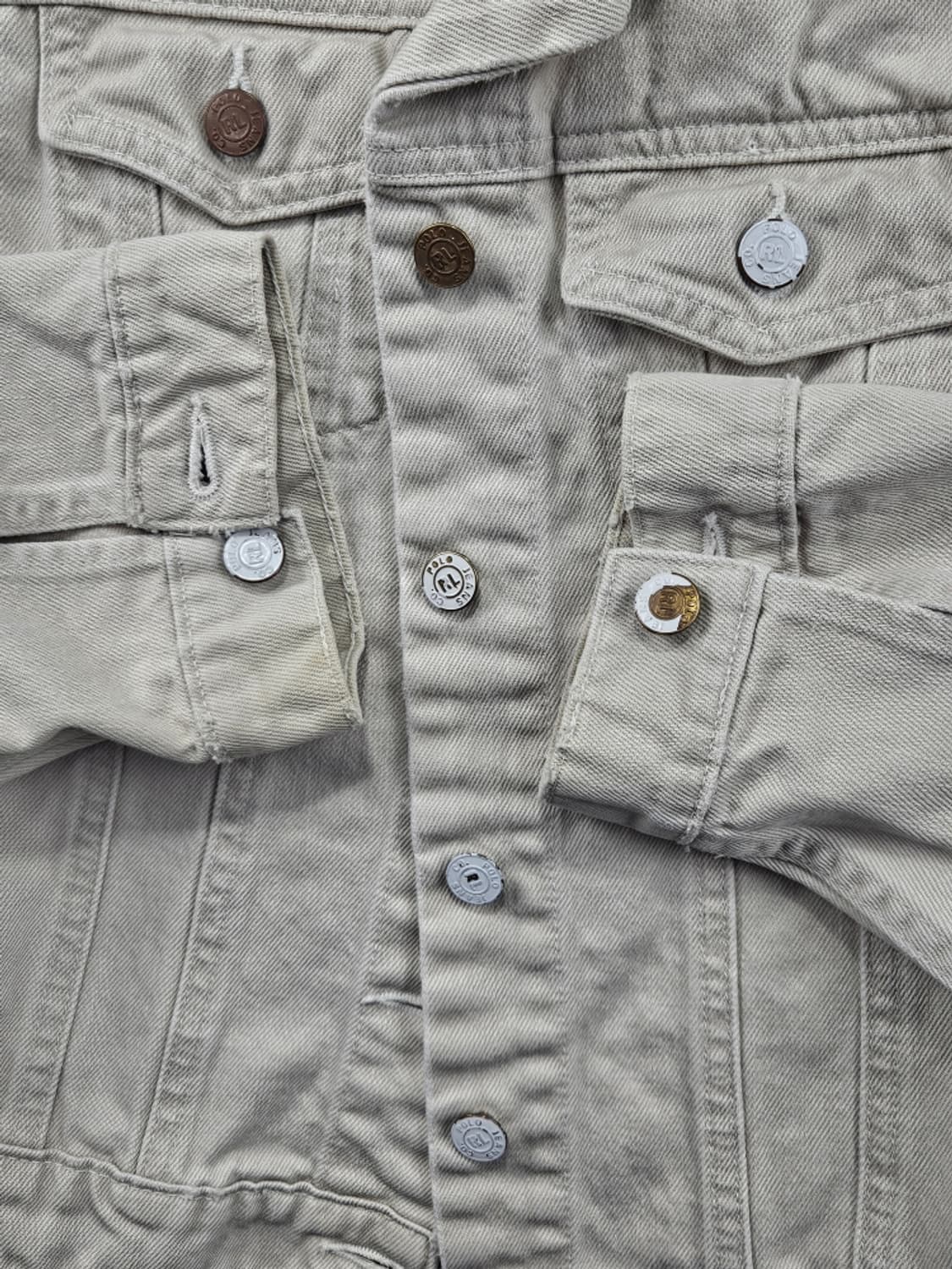 폴로진스컴퍼니 크림 데님 트러커 자켓 ( XL ) / 11633 상품이미지10