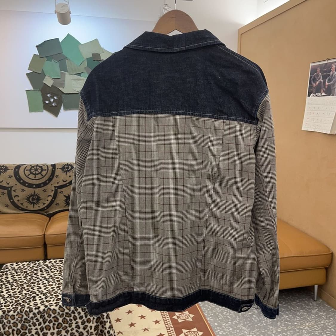 스와거 유니크 캐주얼 체크 트러커 데님 자켓 XL C08863 상품이미지4