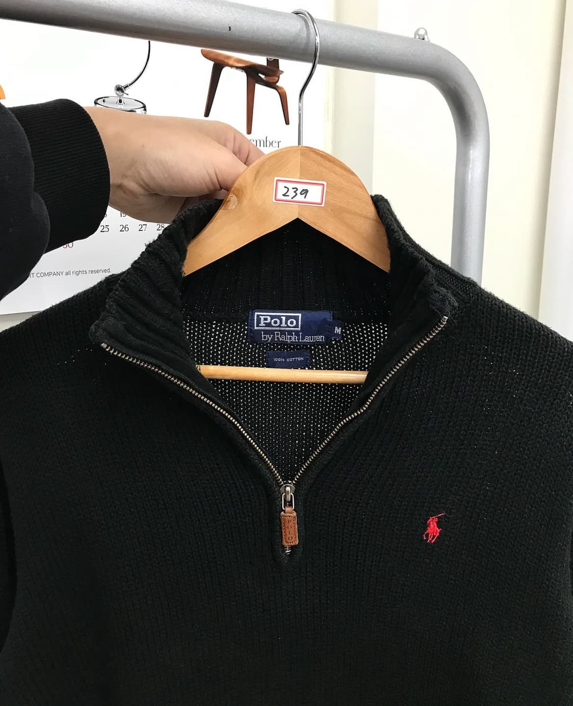 폴로 빈집업 니트 상품이미지2