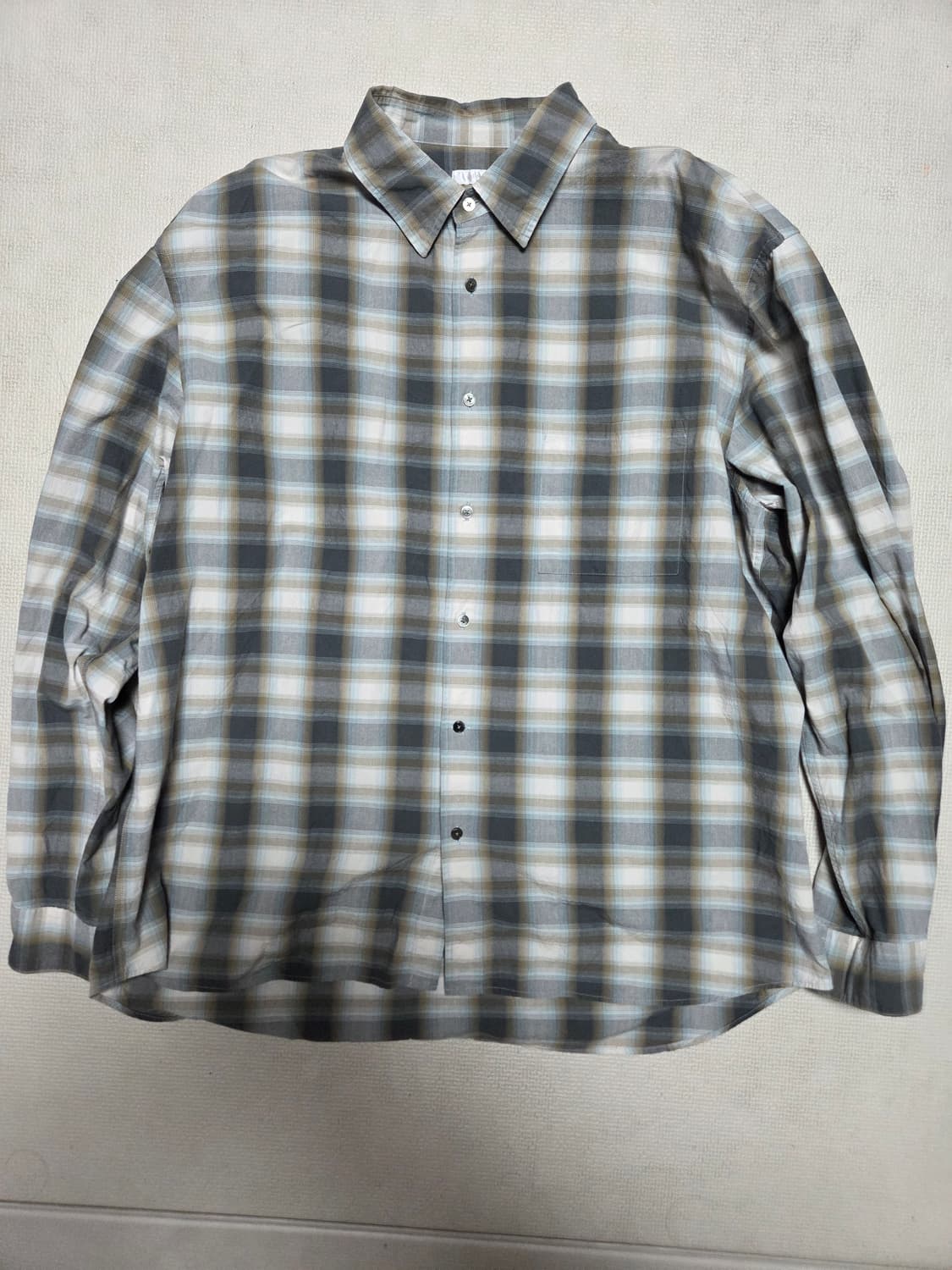 (3) 스틸네스 옴브레 체크 셔츠 그레이 상품이미지2