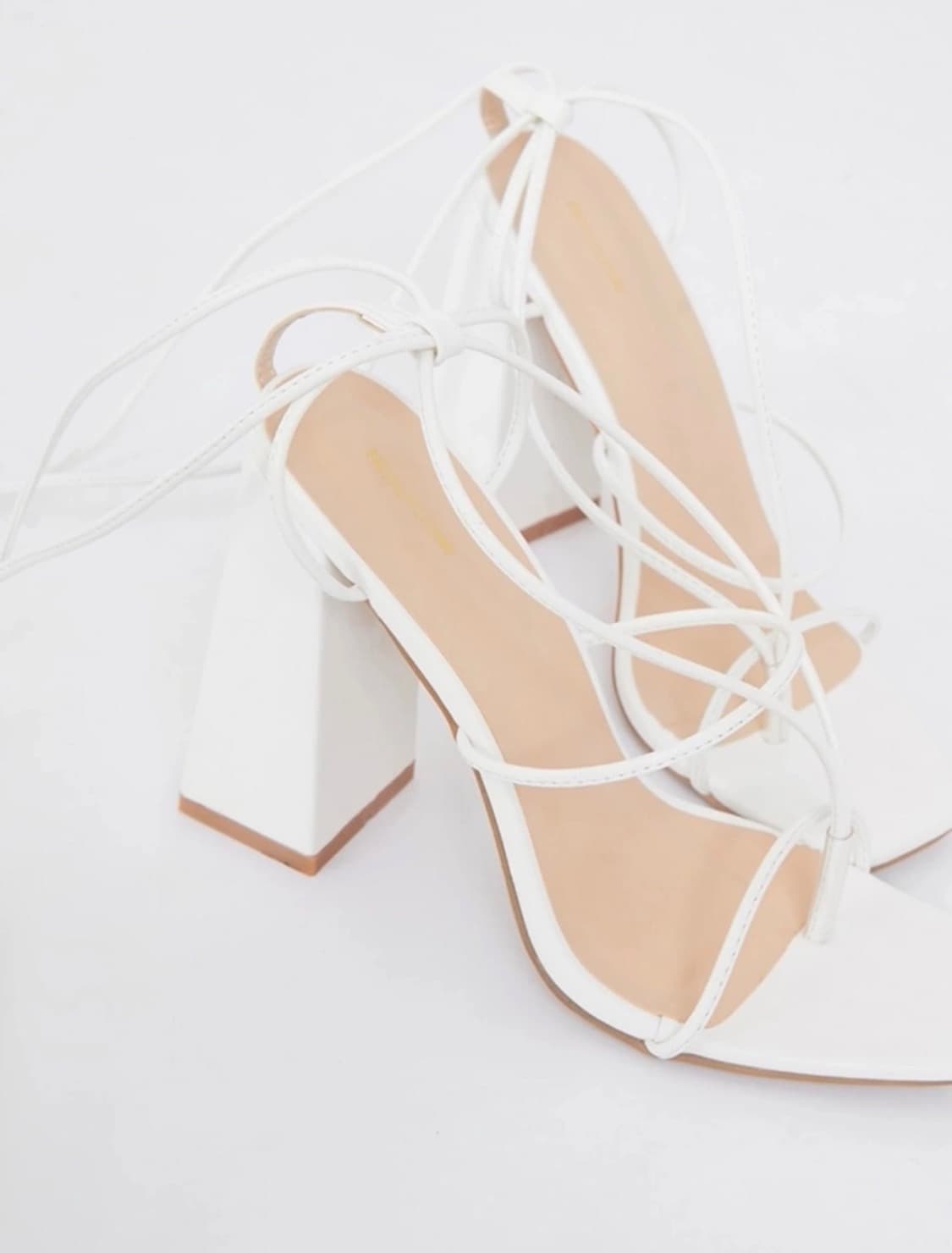 PLT 흰색 하이힐샌달 상품이미지1