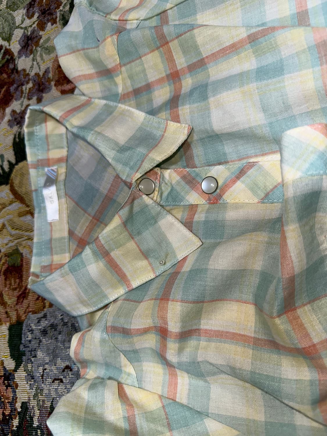 빈티지 체크셔츠 원피스 상품이미지2