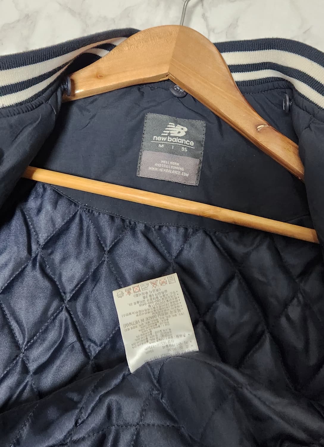 뉴발란스 빅로고 나일론 점퍼 바시티 자켓 상품이미지8