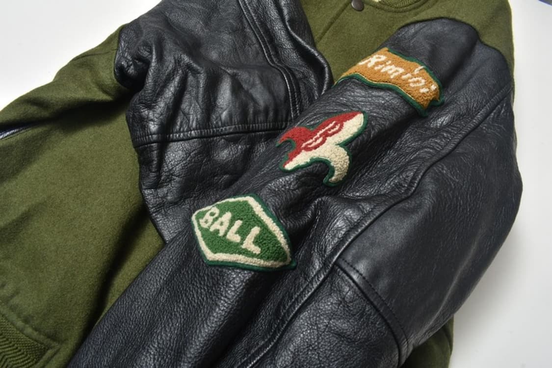 90S BALL BASIC 울 레더 바시티 자켓 48 N1311 상품이미지5