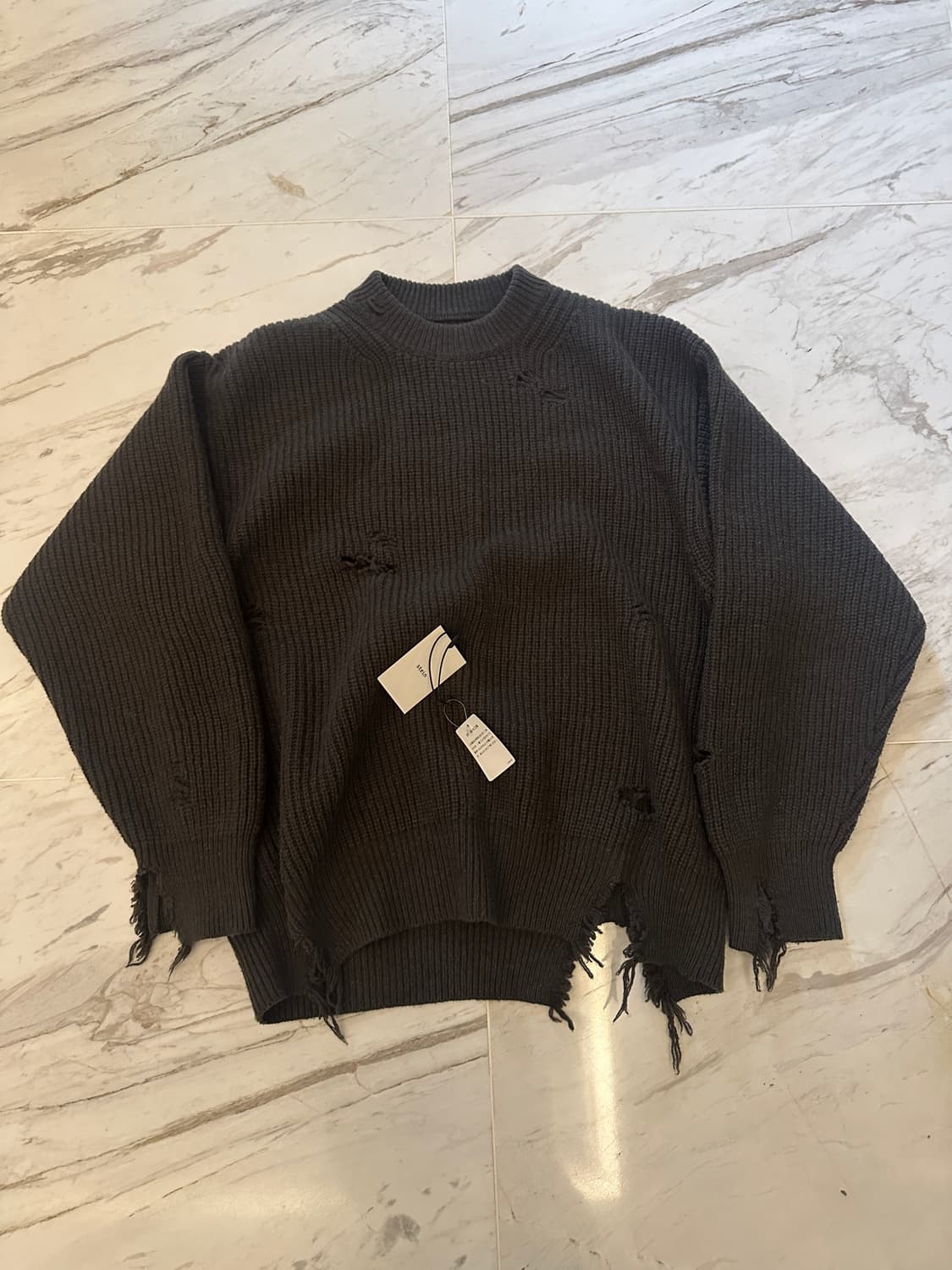 ssstein 24ss 울 데미지 니트 상품이미지1