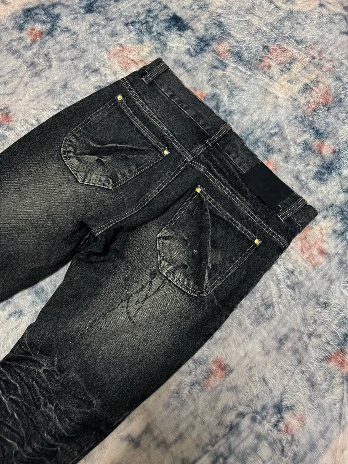 Black baccara glitter washed boot cut de 상품이미지8