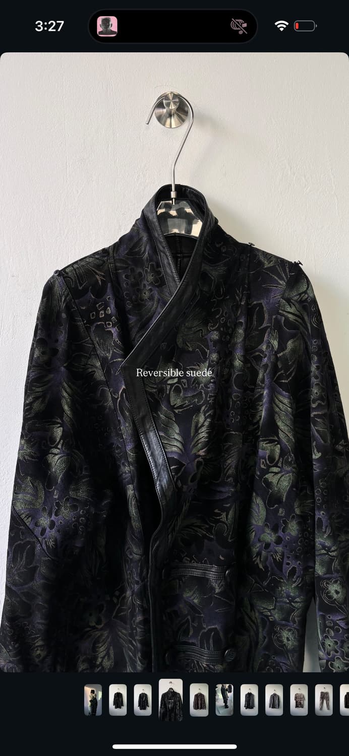 피에르 발망 아카이브 80’s 리버서블 자카드 레더 코트 상품이미지1