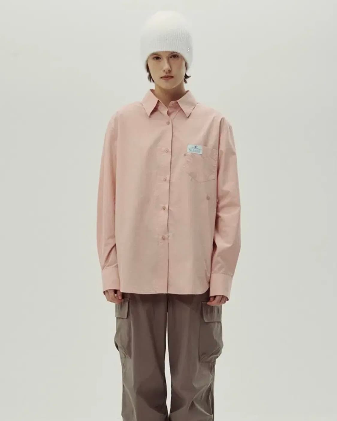 시눈 CLASSIC COTTON SHIRT 살몬 핑크 상품이미지2