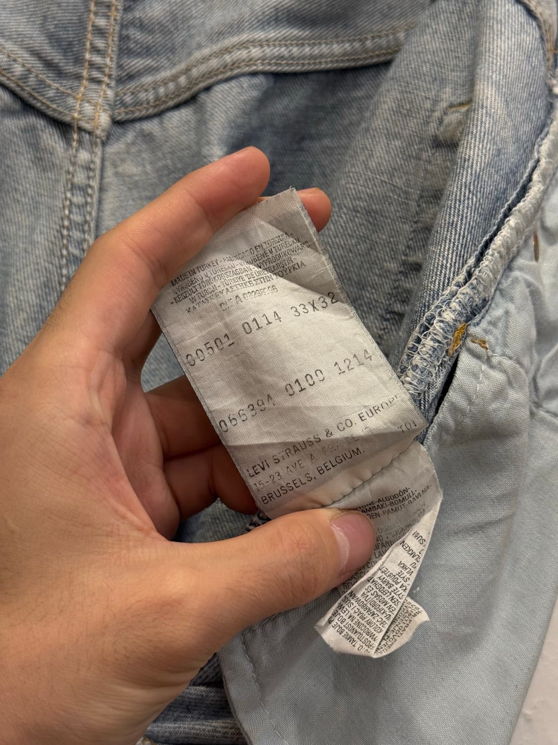 (32inch) Levis 리바이스 501 Light Blue Jeans 상품이미지9