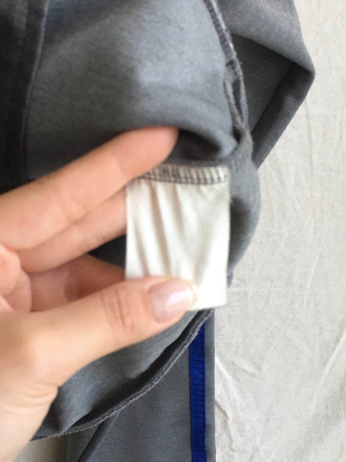리복 배색 데님 후드집업 상품이미지5