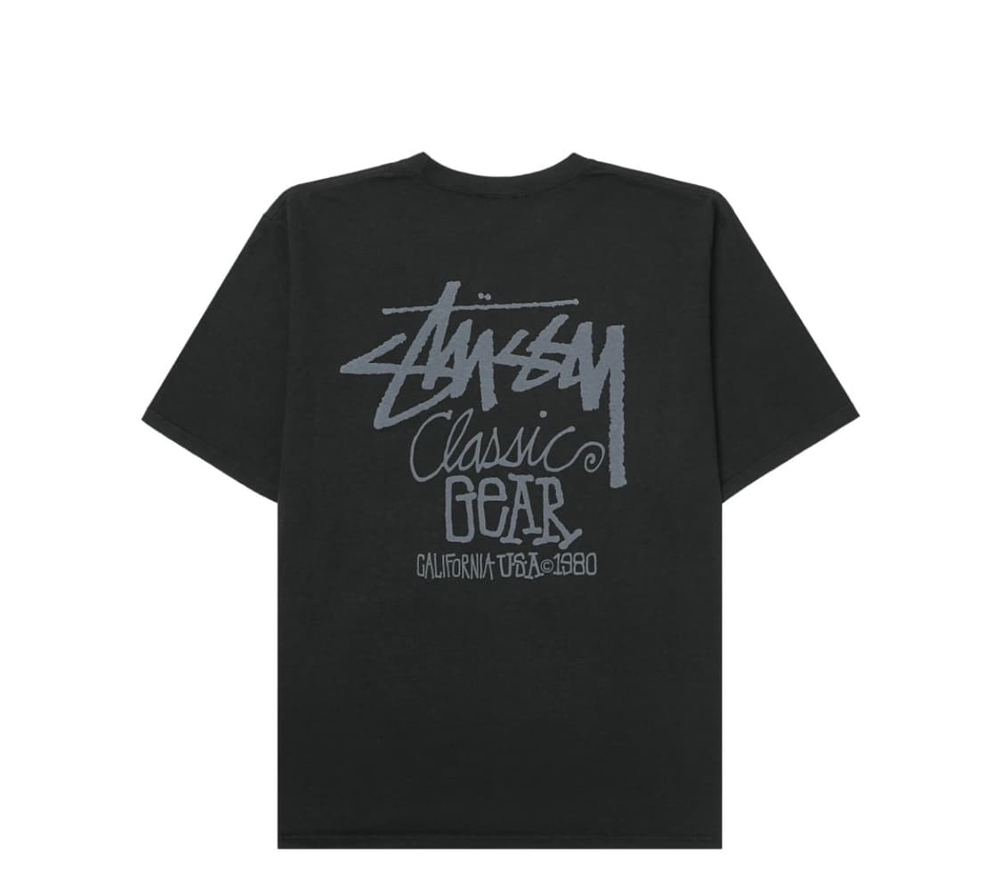 스투시 클래식 기어 티셔츠 피그먼트 다이드 블랙 상품이미지2