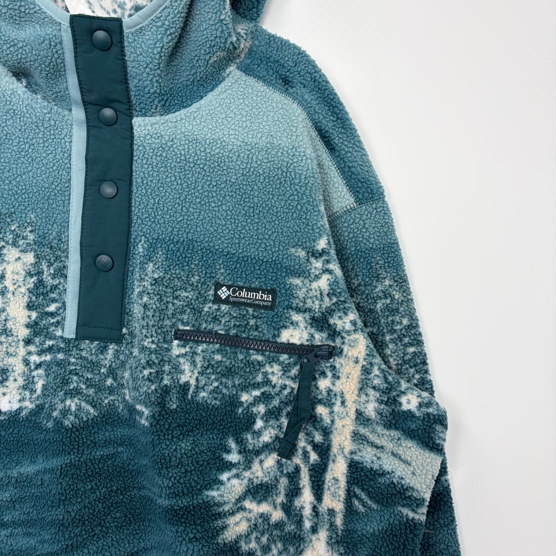 컬럼비아 columbia 패턴 후드 플리스 후리스 자켓 상품이미지3