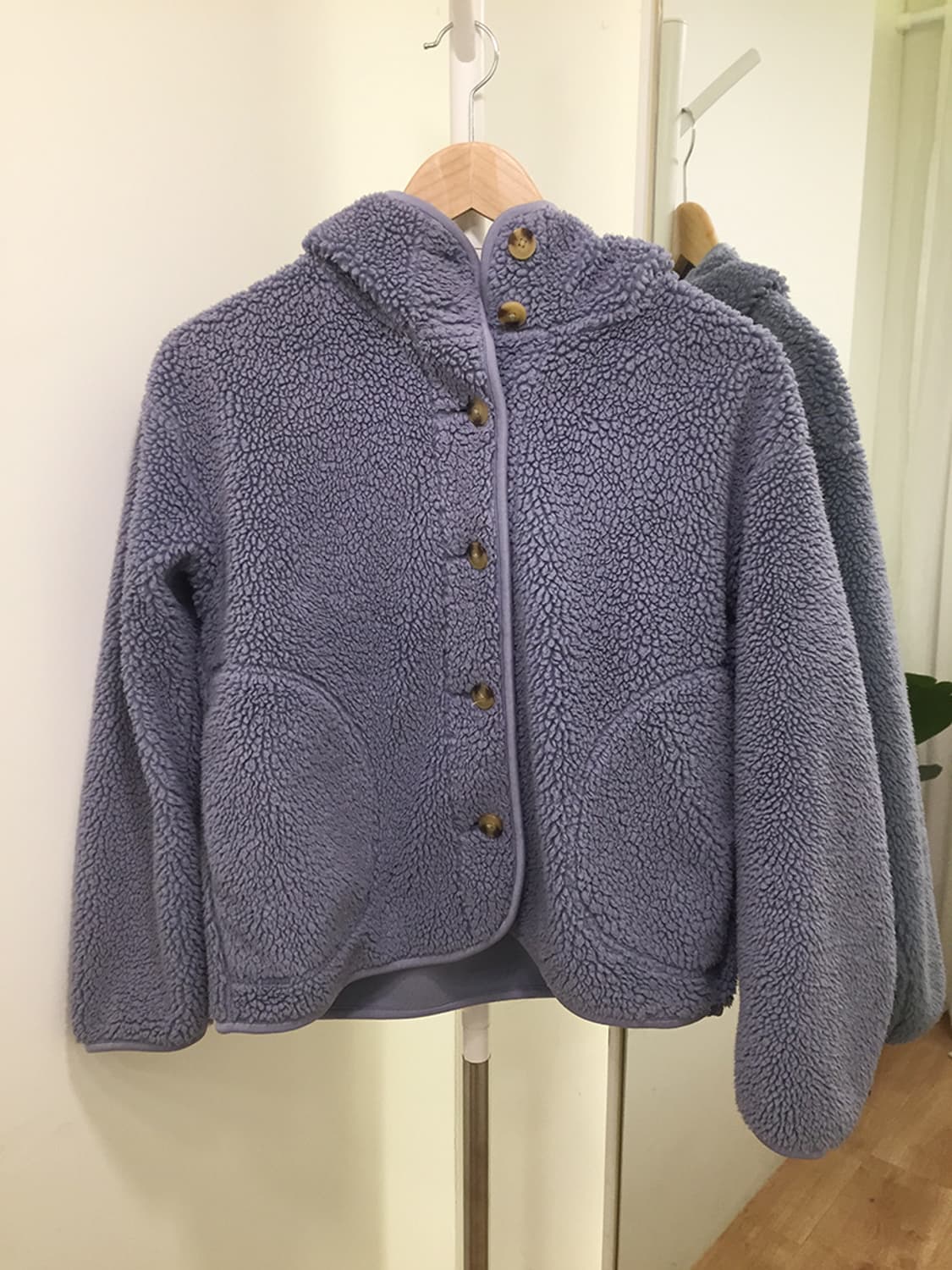 여성 유니클로 뽀글이 후드자켓 100 상품이미지3