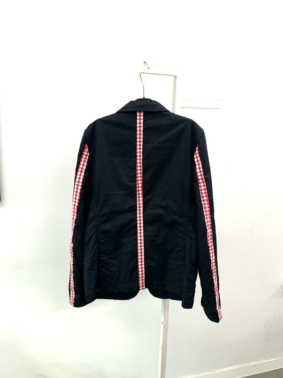 꼼데가르송블랙 깅엄테일러드자켓 s 상품이미지3
