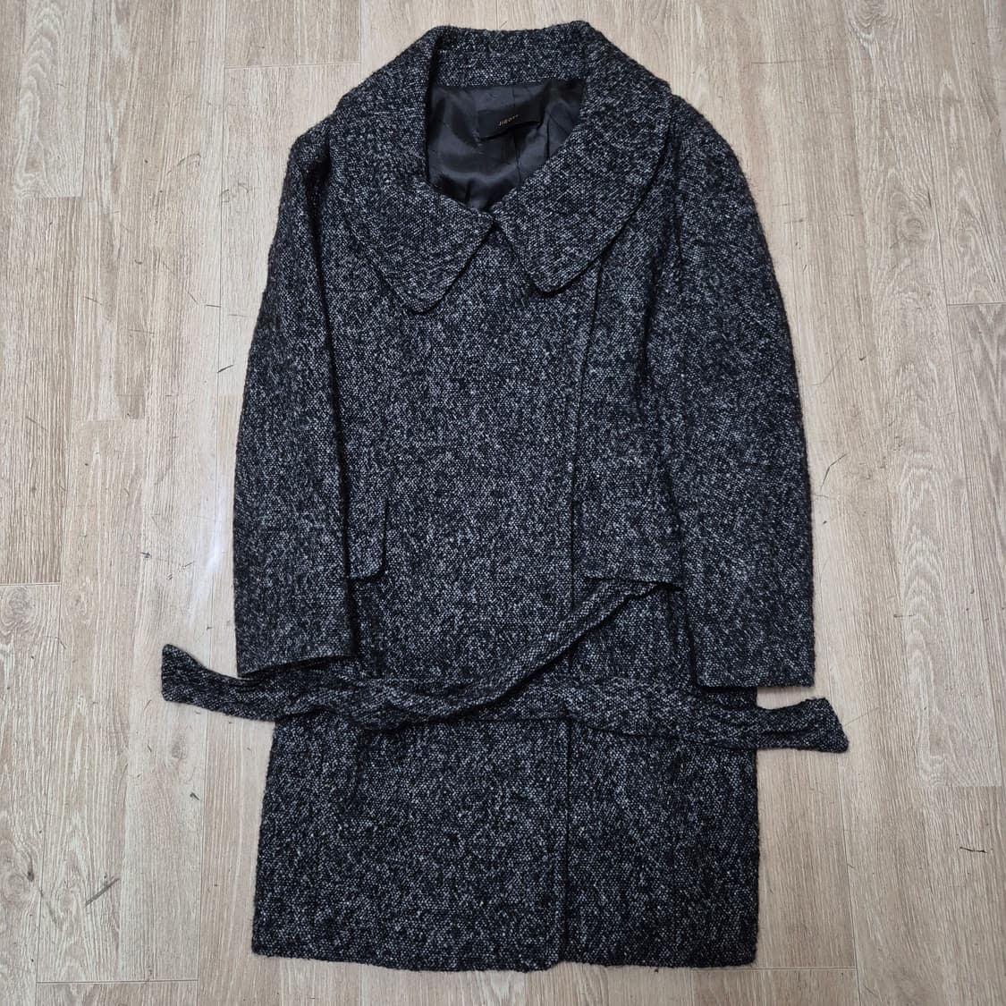 지고트 여성 헤링본 양모 알파카 더블 코트 상품이미지1