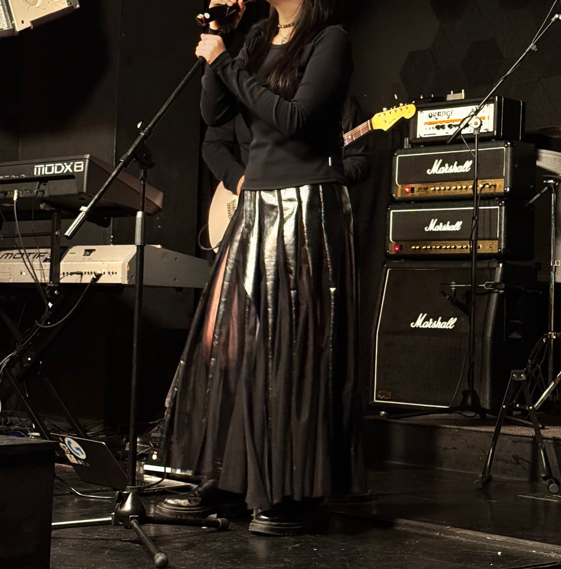 준야와타나베 가죽 롱스커트 상품이미지2