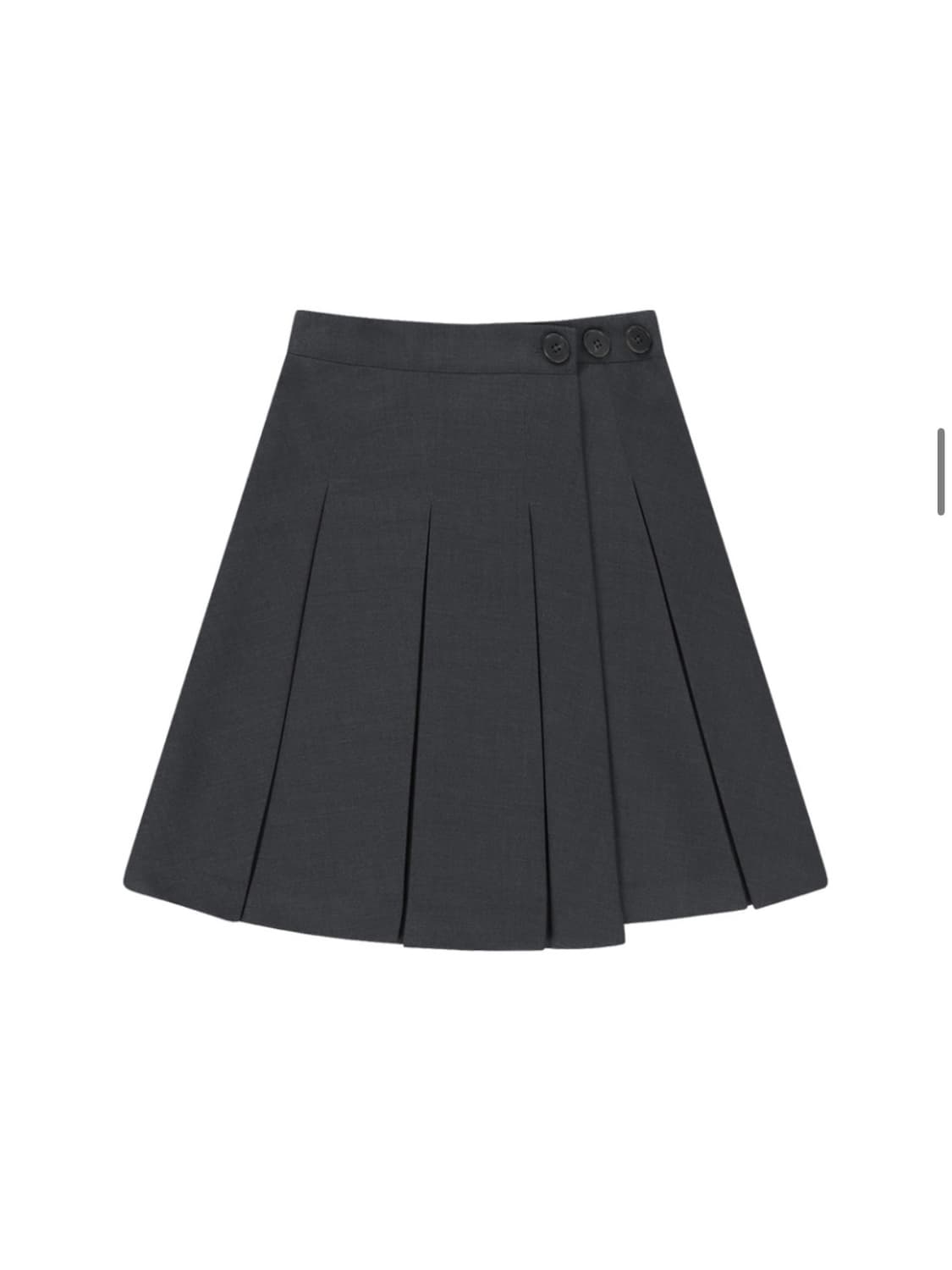 뚜오미오 랩 플리츠 스커트 차콜 허그유어스킨 코이세이오 상품이미지1
