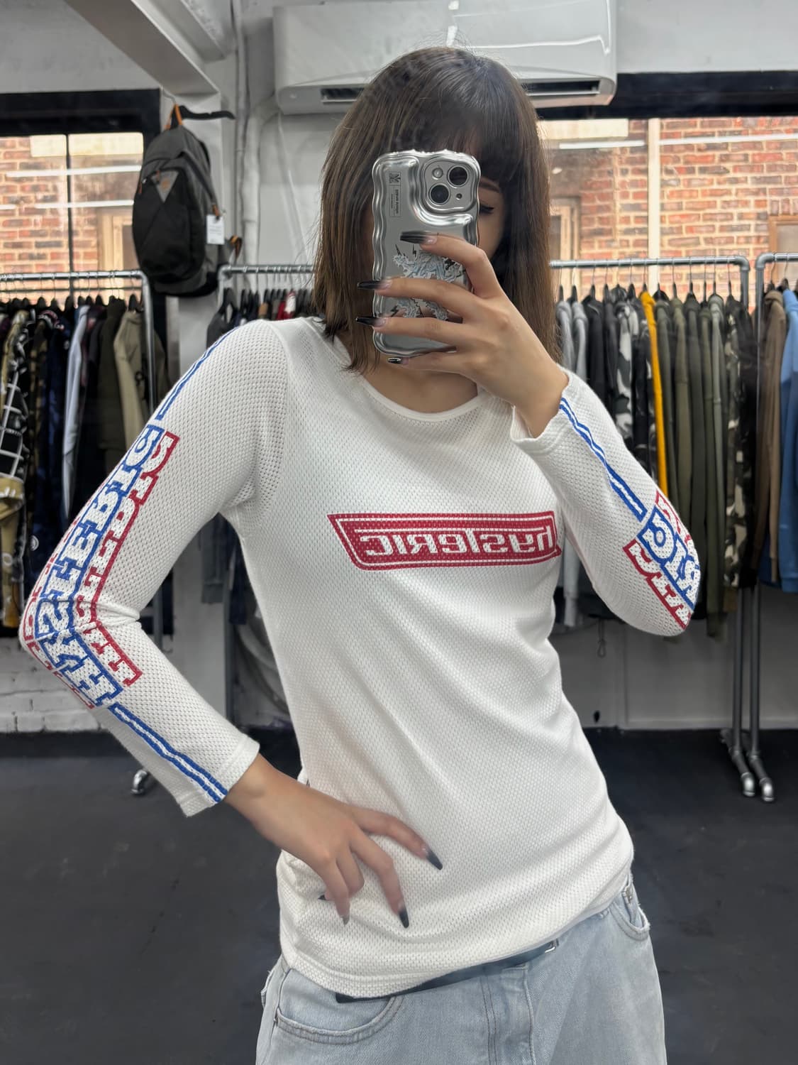 히스테릭 글래머 히스걸 메쉬 롱슬리브  상품이미지2