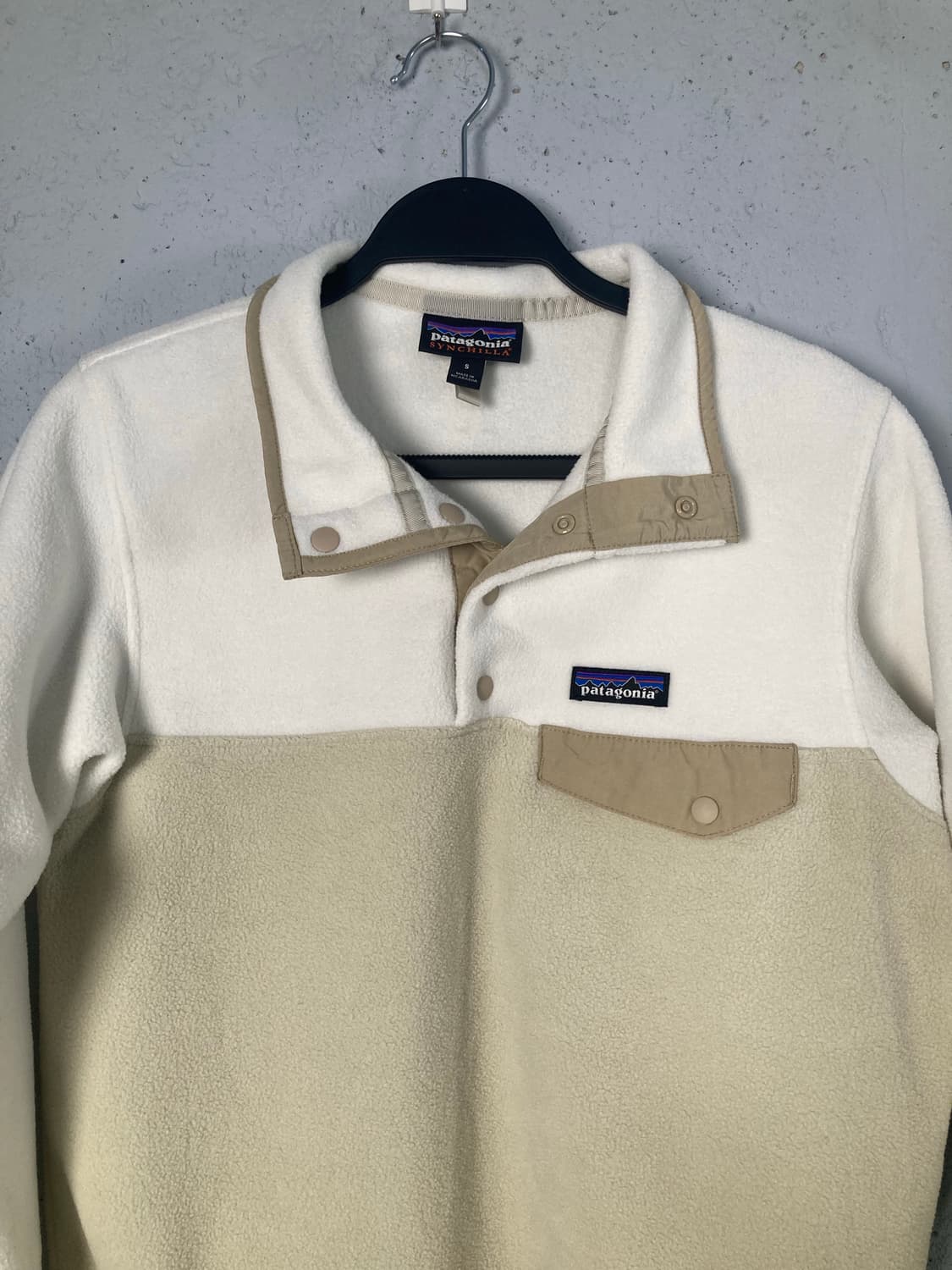 파타고니아 신칠라 풀오버 베이지/화이트 (S) 새상품급 상품이미지2