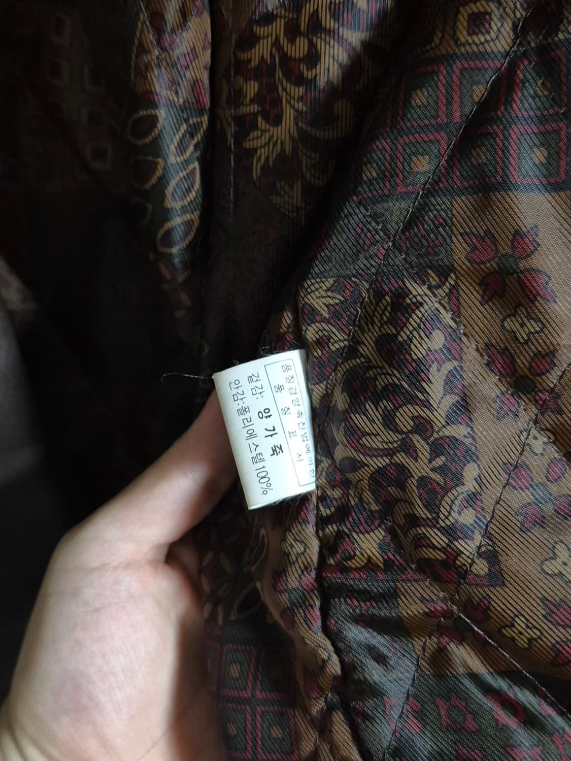 포인트제로 봄버 램스킨 양가죽 자켓 다크브라운 XL 상품이미지4