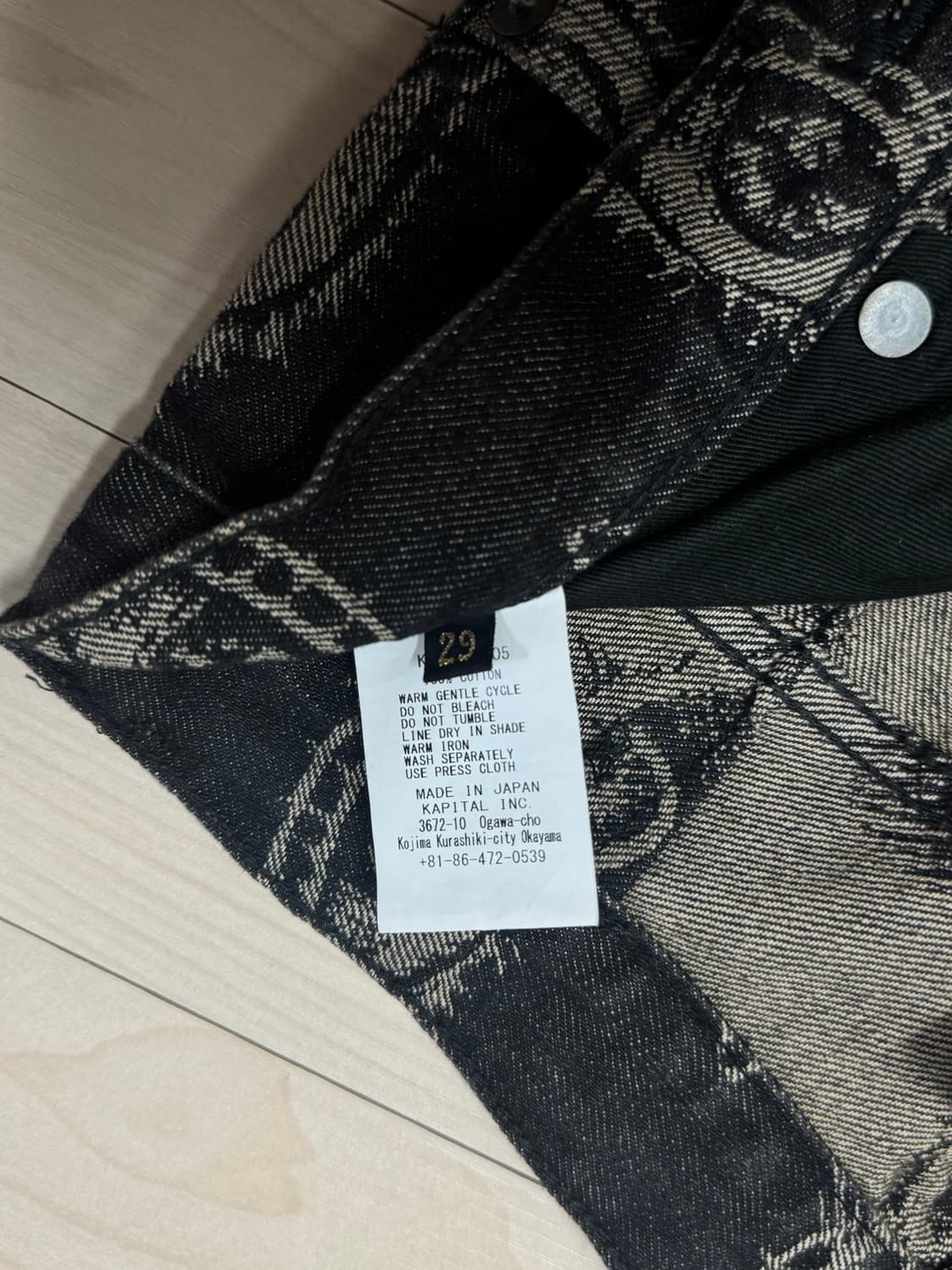 캐피탈 12온즈 스피크이지 데님 5P 오카벨보 블랙 Kapital 상품이미지5