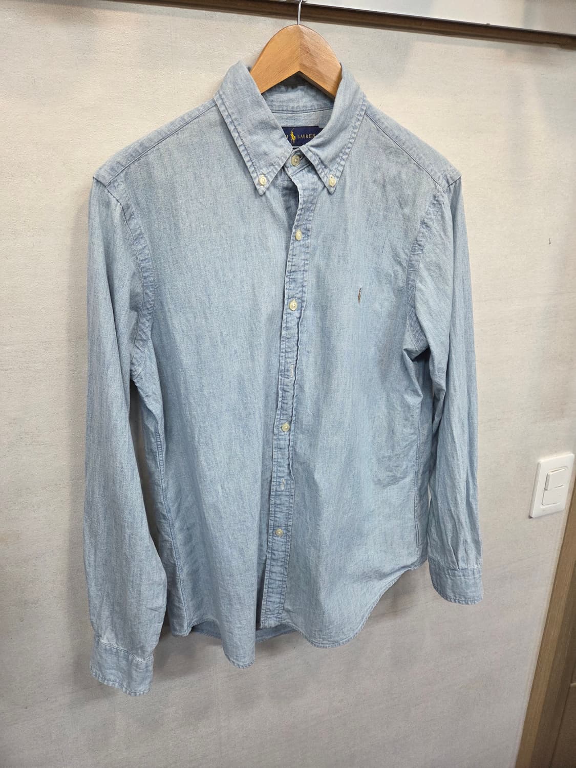 폴로랄프로렌 칼라포니 샴브레이 데님 셔츠긴팔 m 클래식핏  상품이미지6