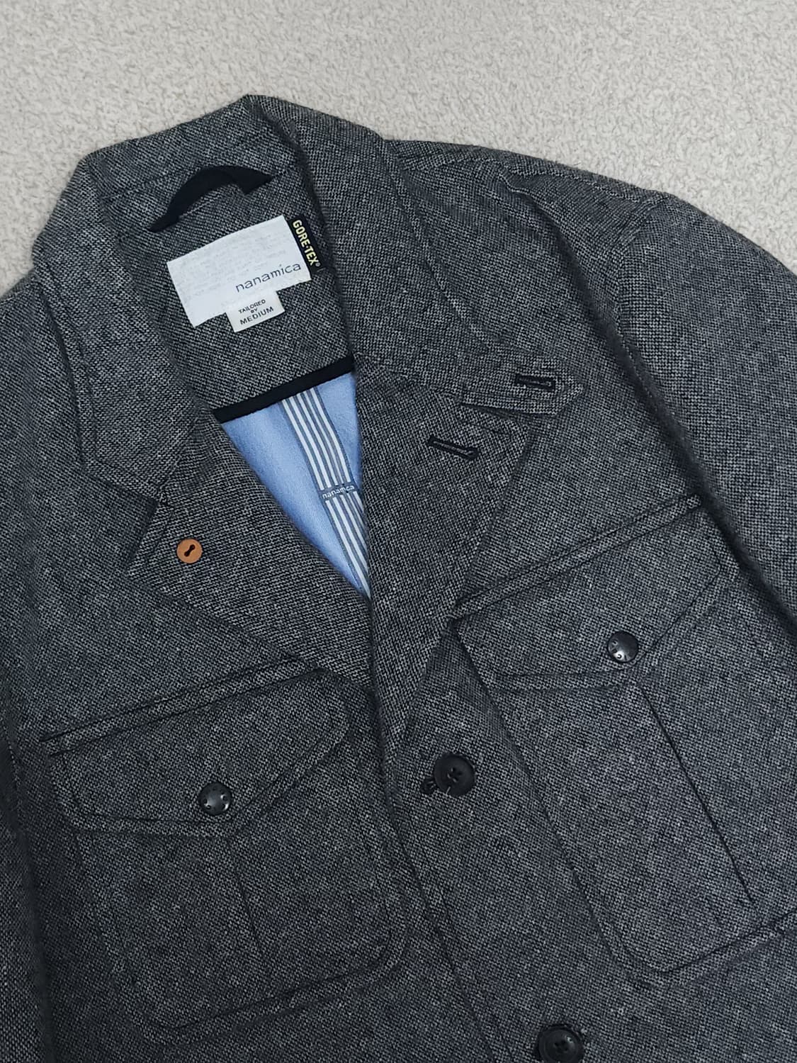 (M)NANAMICA 고어텍스 필드 자켓 그레이 울혼방 상품이미지2