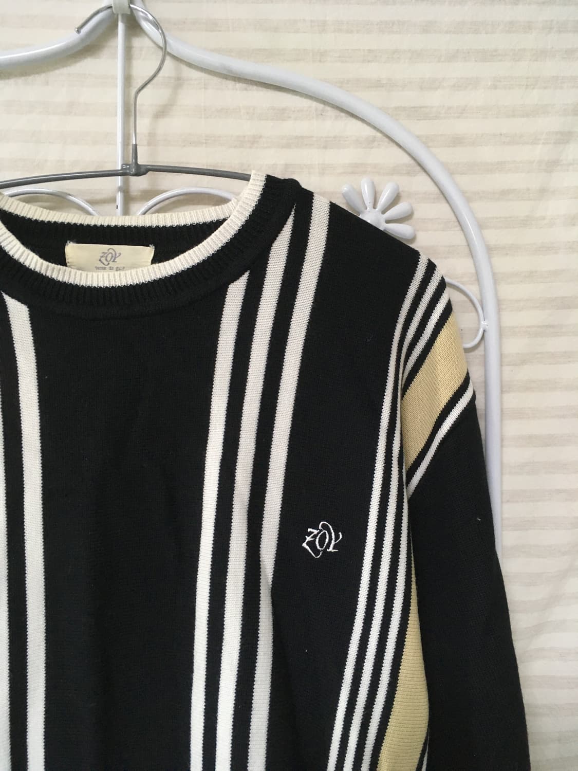 빈티지 블랙 스트라이프 니트 y2k 스트릿 갸루 펑키 일본빈티지638 상품이미지3