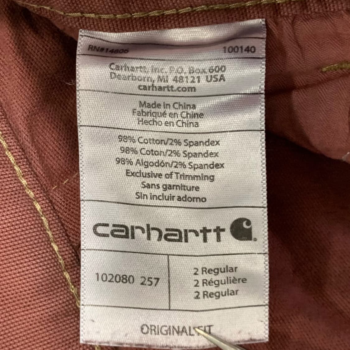 [30] 칼하트 오리지널 핏 싱글니 카펜터 워크 팬츠 상품이미지5