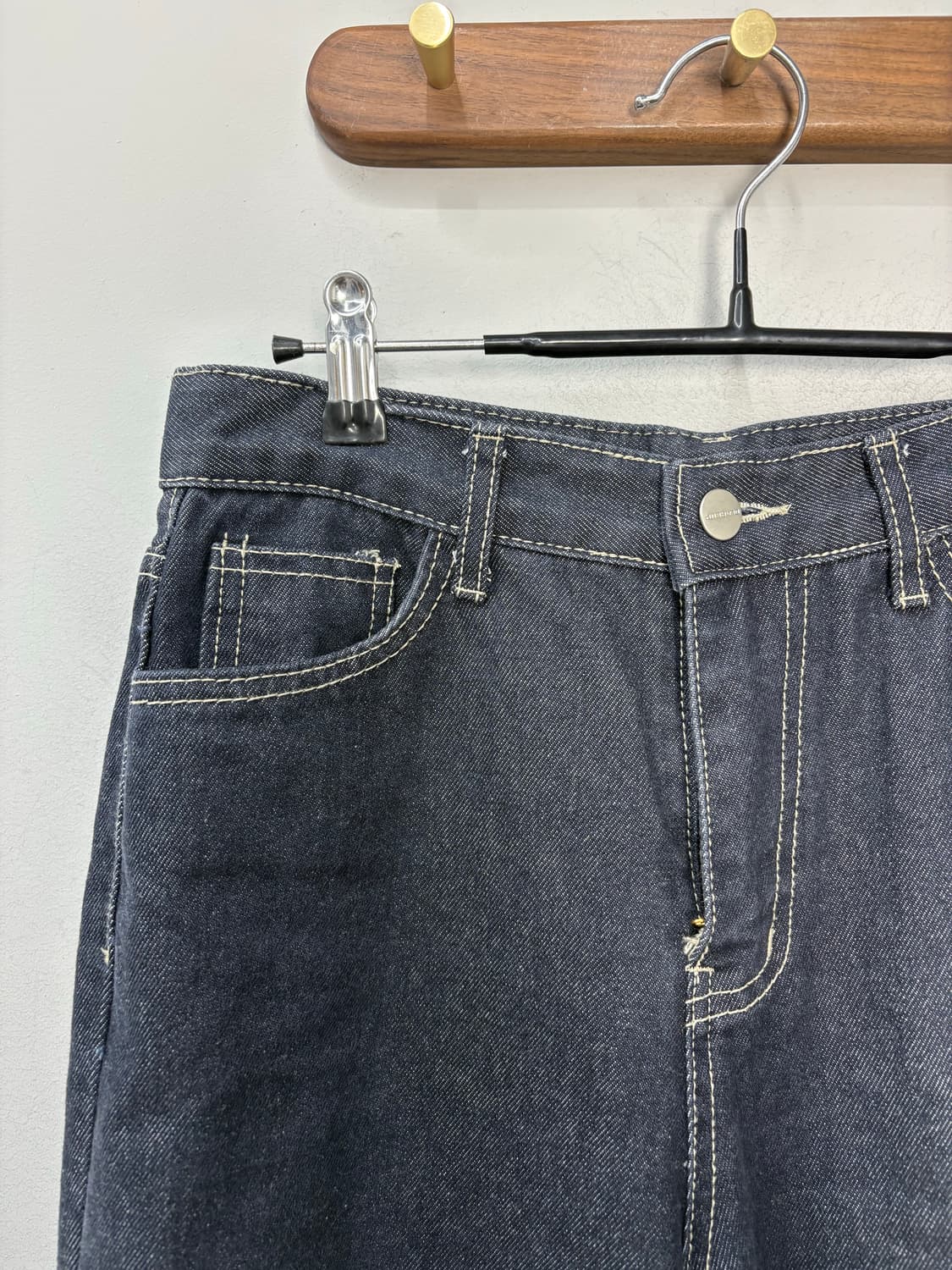 블랙업 와이드 생지데님 하이웨이스트 데님팬츠 A3475 상품이미지3