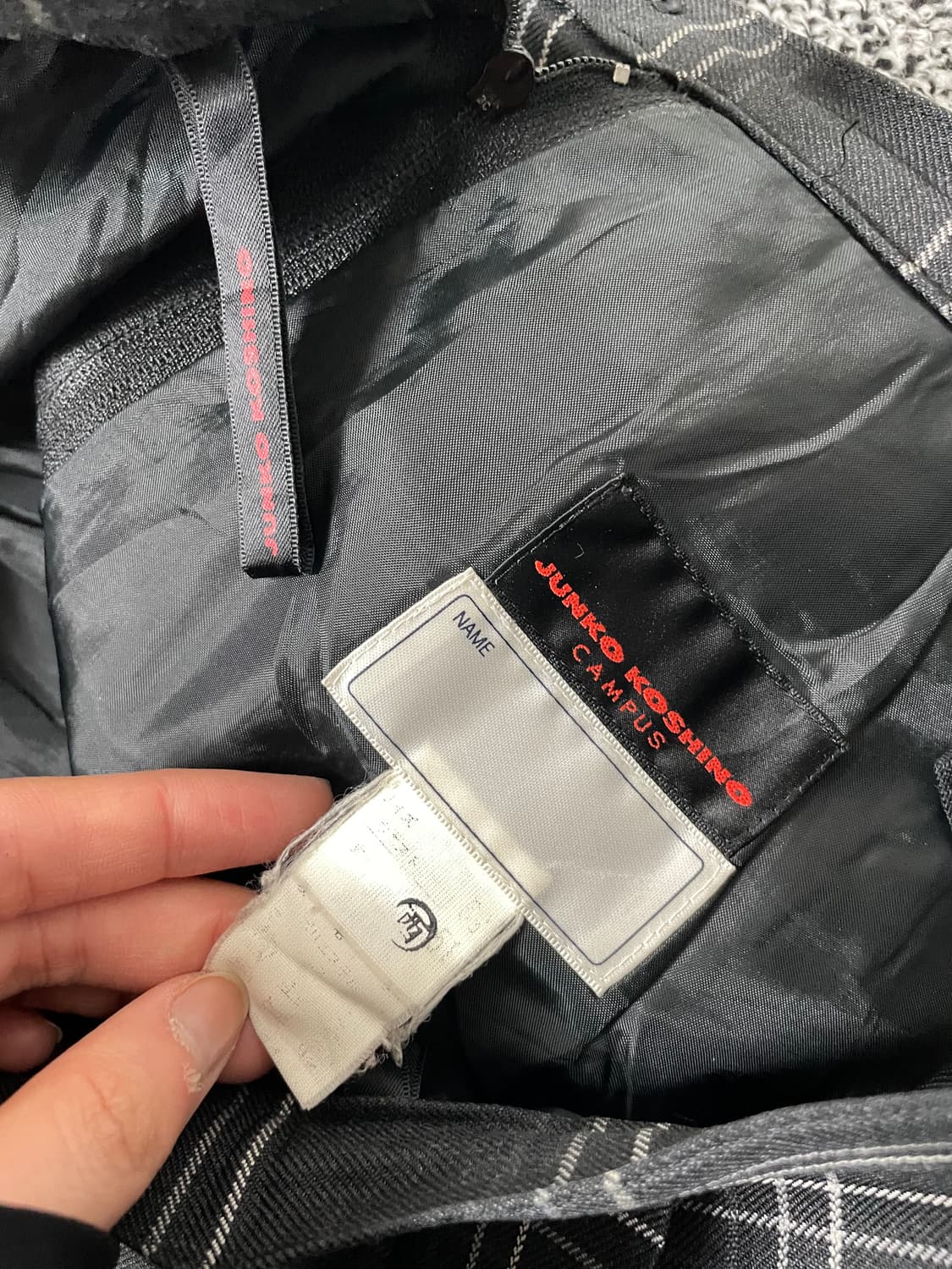 빈티지9. JUNKO KOSHINO 준코 코시노 캠퍼스 체크 스커트 상품이미지3