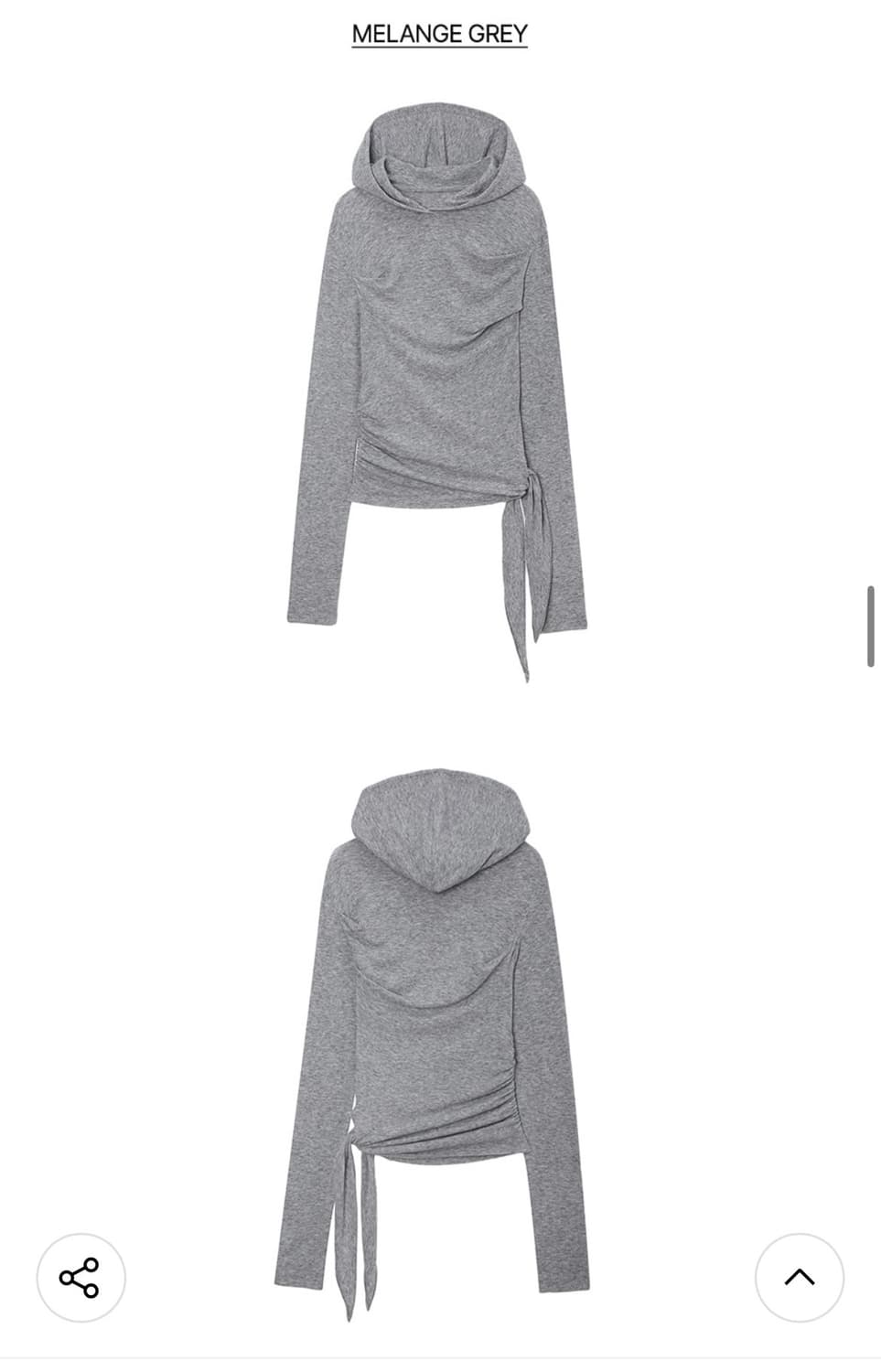 엘씨디씨티엠 lcdc tm 언발란스 프릴 후디 멜란지그레이 상품이미지6