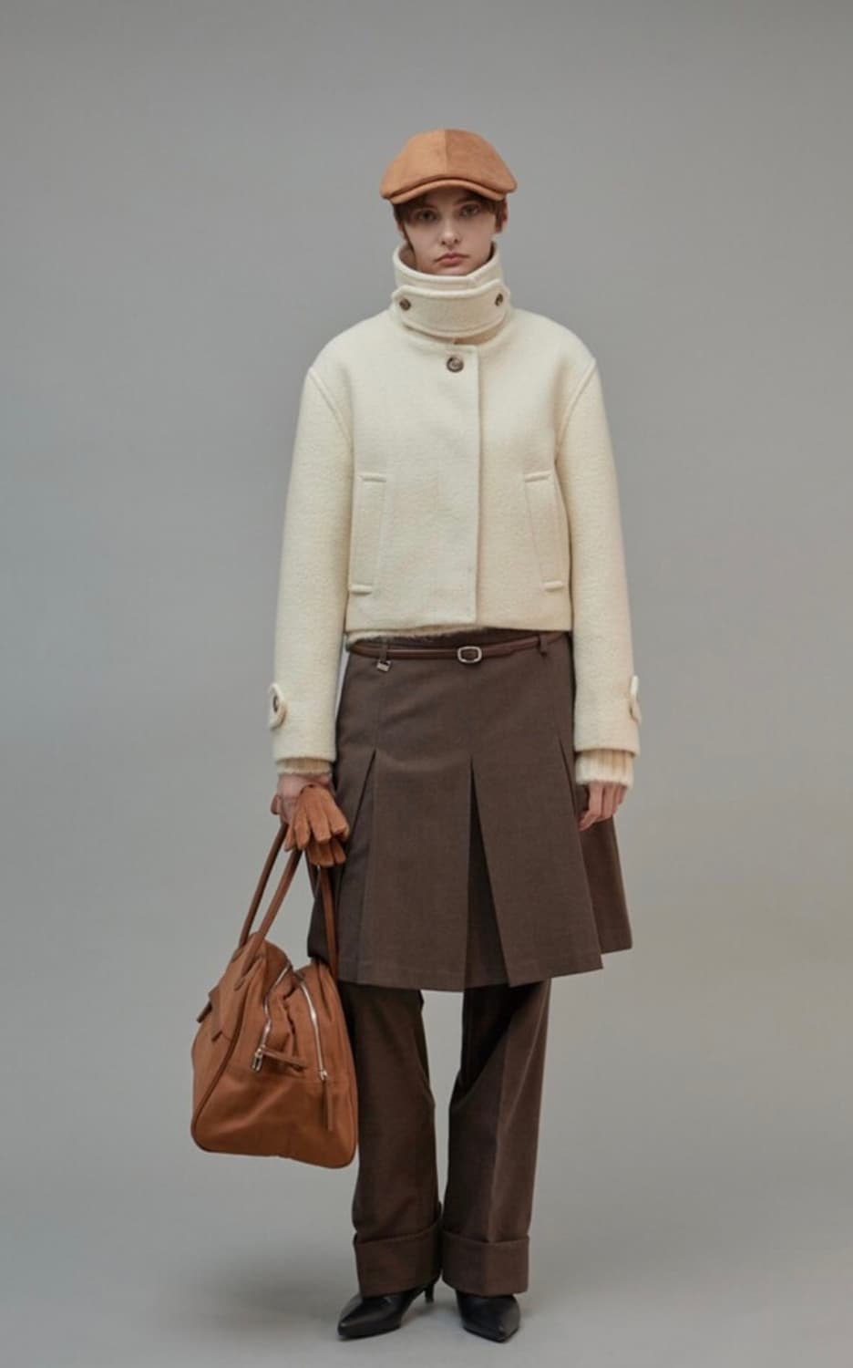 프롬웨얼 울 부클 숏코트 아이보리(오염X) 상품이미지6